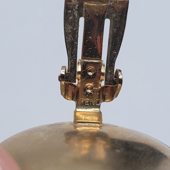 Crystal Stud Gold Tone Shoe Clips - Picture 3 of 6